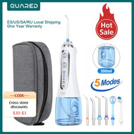 5 Mode Oral Irrigator USB Rechargeable Dental Floss Portable Dental Water Flosser Jet 300ml Irrigator Dental Teeth Cleaner+6 Jet