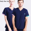 Stretch Scrub Uniform Black Nurse Workwear Scrubs Set Top and Pant Solid Color V Neck Doctor Nursing Uniforms Suit 19SS007