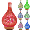 3D Firework Glass Vase Shape Air Humidifier with 7 Color Led Night Light Aroma Essential Oil Diffuser Mist Maker Ultrasonic