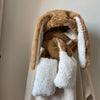 2022 New Fashion Scarf Hat Glove 3 Piece Women Cute Big Ear Bunny  Winter Warm Soft Thickening Pocket Hats  Hooded