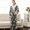 CEARPION Lovers Robe Women Winter Flannel Bathrobe Thicken Warm Kimono Bath Gown Sleepwar Night Wear Plus Size 3XL Nightgown