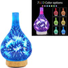 3D Firework Glass Vase Shape Air Humidifier with 7 Color Led Night Light Aroma Essential Oil Diffuser Mist Maker Ultrasonic