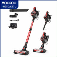 MOOSOO K17U 24KPa Suction 250W Brushless Motor Cordless Vacuum Cleaner 4 in 1 2200mAh 1.2L Dust Cup Turbo Brush for Floor Carpet