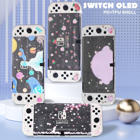 Transparent Switch OLED Protective Shell NS Controller Joy-Con Split TPU Cover Protection Case For Nintendo Switch Accessories