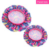 2 pcs/ set Satin Bonnet Sleep Cap Mommy and Me Girl's African Print Child Turban Hair Cover Baby Hat Hair Accessories