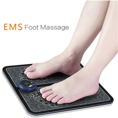 EMS Electric Foot Stimulation massager Pad Folding Portable mats Fully Automatic Circulation Massage Body Machine for Men&Women