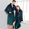 Winter Warm Couple Flannel Robe Sleepwear Loose Casual Kimono Bathrobe Gown Thick Coral Fleece Women Nightwear Nightgown 3XL