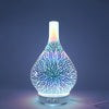 3D Firework Glass Vase Shape Air Humidifier with 7 Color Led Night Light Aroma Essential Oil Diffuser Mist Maker Ultrasonic