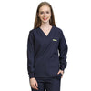 Women Men Scrub Set Medical Nurse Uniform Classic V Neck Top and Pant Navy Gray Easy Care Beautician Nursing Workwear Suit 301