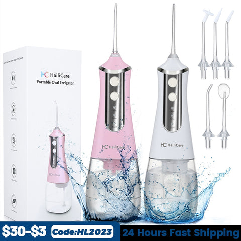 3 Modes Oral Irrigator USB Rechargeable Water Floss Portable Dental Water Flosser Jet 350ml Dental Teeth Cleaner