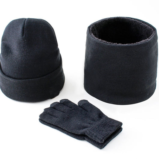 Women Men Winter Warm Hat Scarf Gloves Set Outdoor Keep Warm 3 Pieces Sets Russian Accessories