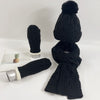 Winter Hat Scarf and Glove for Women plus velvet thick warm Men's Wool ball knitted Scarf 2022 Unisex hat scarf set keep warm